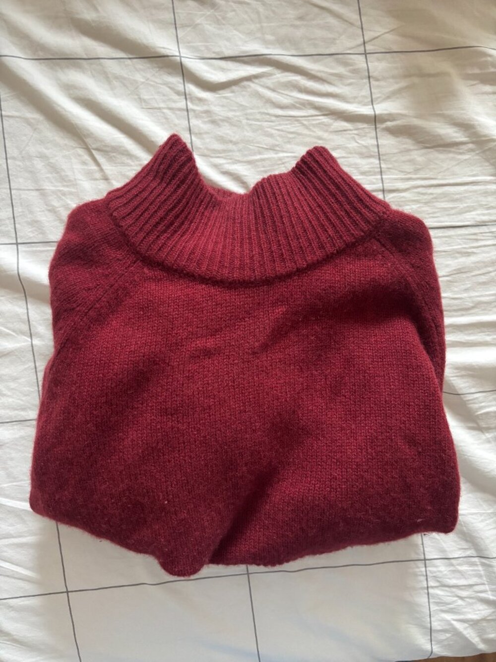 Reformation Garrett Cashmere Cropped Turtleneck Chianti XS - Picture 8 of 8
